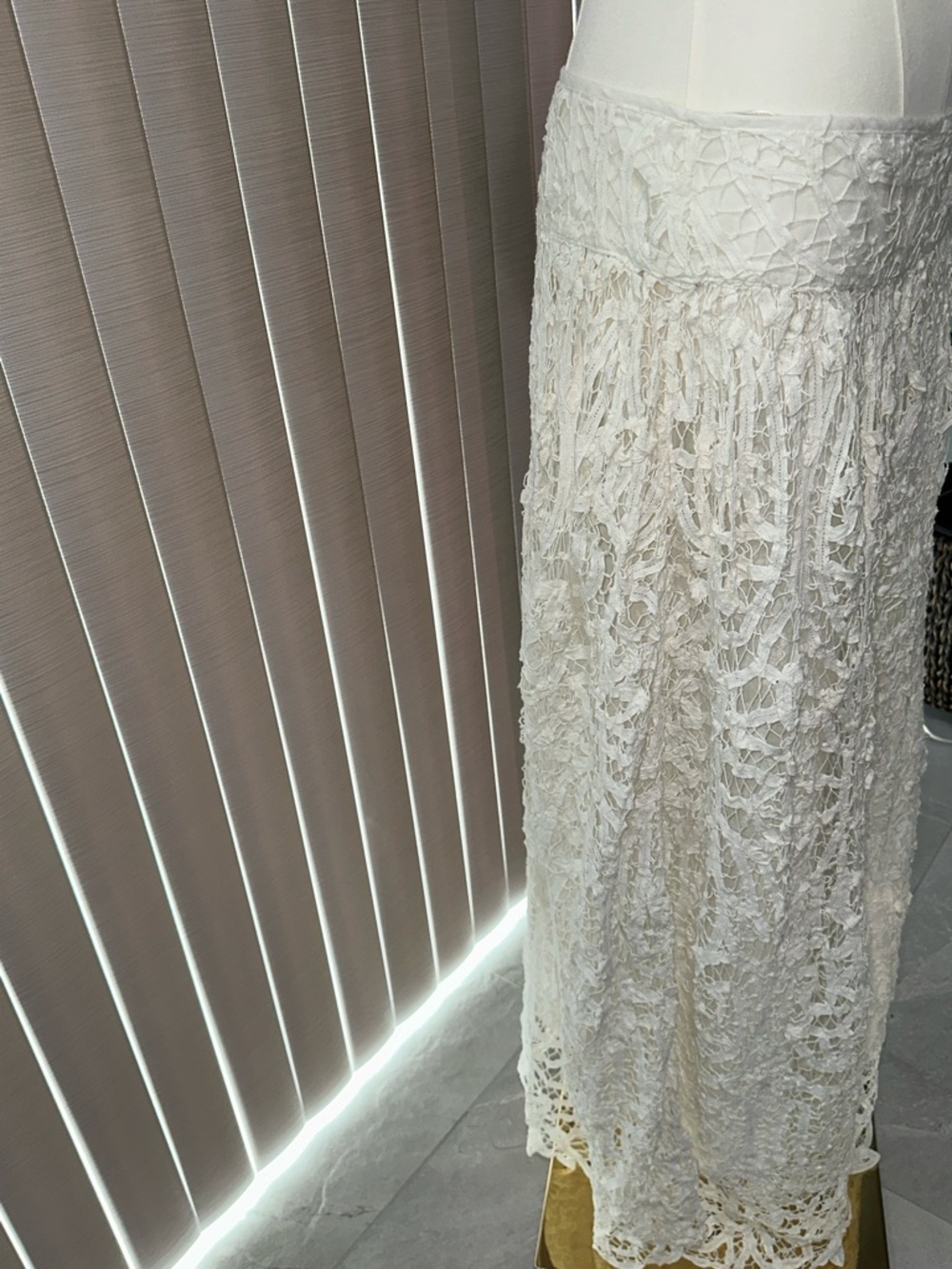 Free People Ivory Crochet Maxi Skirt - Picture 2 of 9